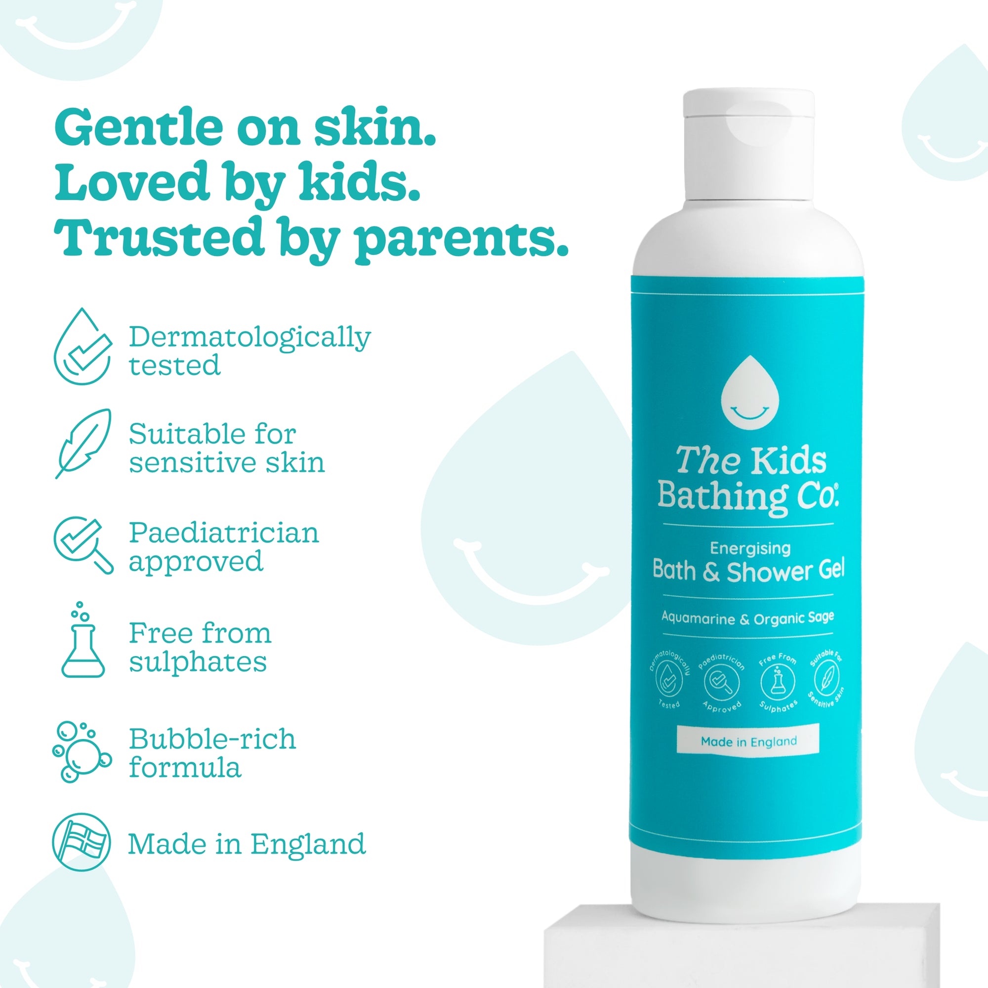 Aquamarine & Organic Sage Energising Bath & Shower Gel