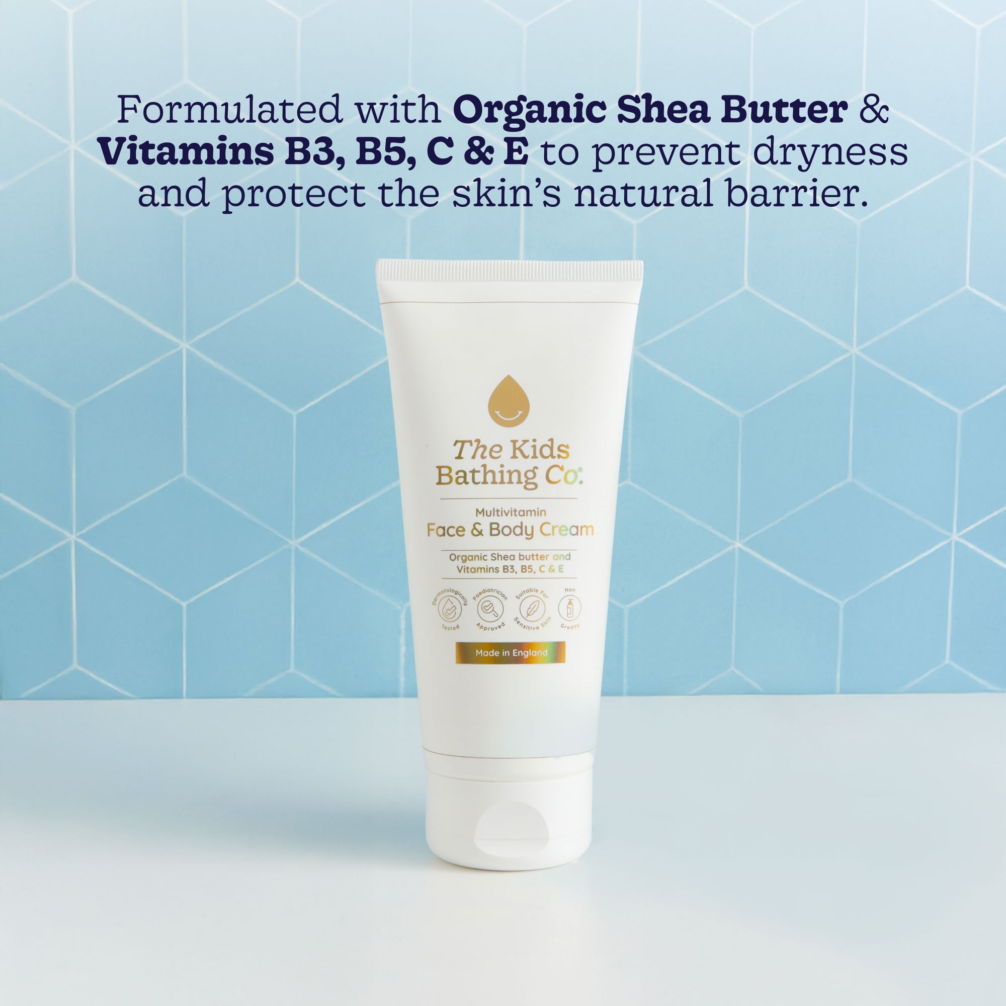 Multivitamin Face & Body Cream with vitamins B3, B5, C and E and Organic Shea butter